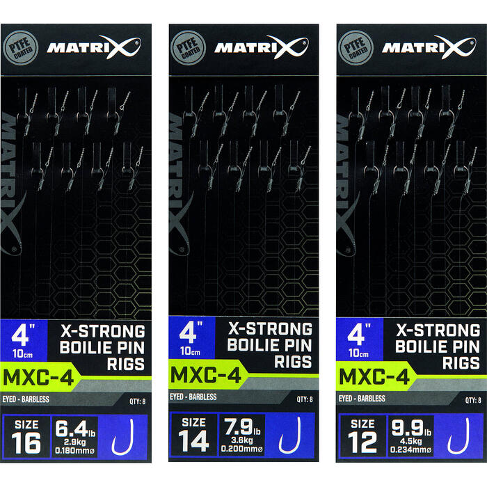 Matrix Mxc-4 Barbless Boilie Pin Rigs 0.20mm H14 10cm 8pcs