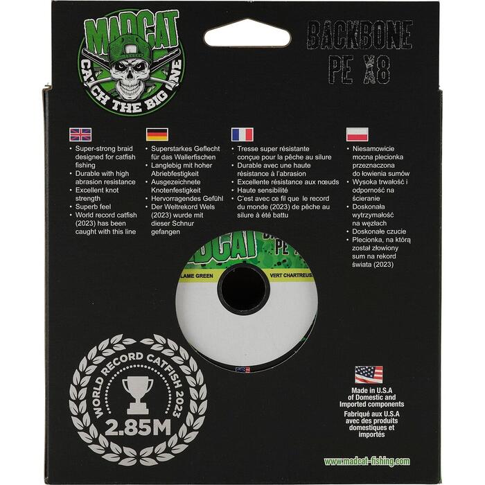 Madcat Backbone 300m 0.50mm 59.1kg Chartreuse