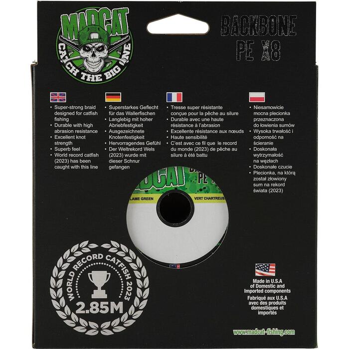 Madcat Backbone 600m 0.45mm 47.7kg Chartreuse
