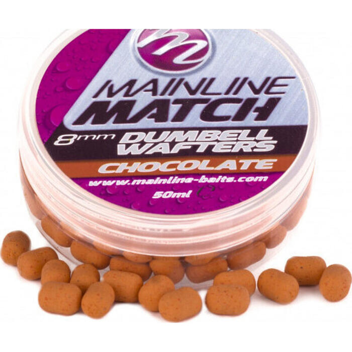 Mainline Match Dumbell Wafters 10mm Orange - Chocolate