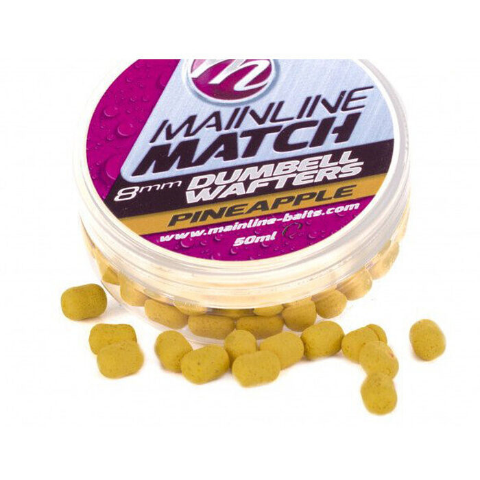 Mainline Match Dumbell Wafters 10mm Yellow - Pineapple