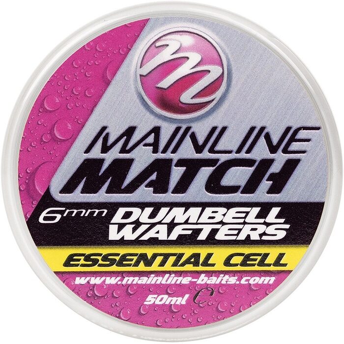 Mainline Match Dumbell Wafters 10mm Yellow Essential Cell