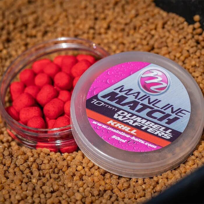 Mainline Match Dumbell Wafters 6mm Red Krill
