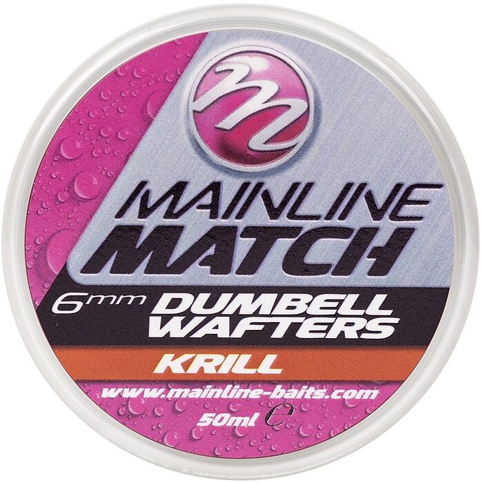 Mainline Match Dumbell Wafters 6mm Red Krill