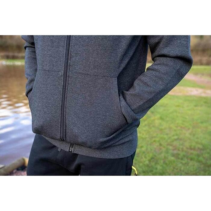 Matrix Charcoal Marl Zip Hoody S