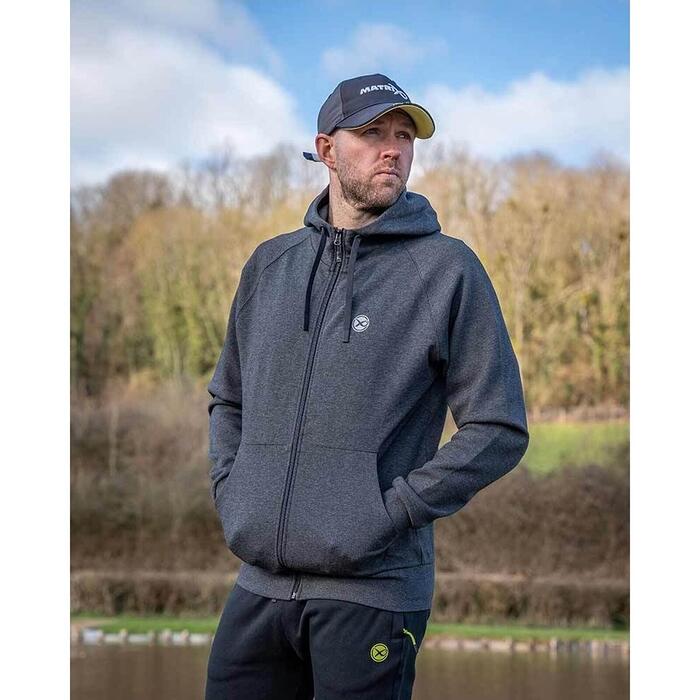 Matrix Charcoal Marl Zip Hoody XL