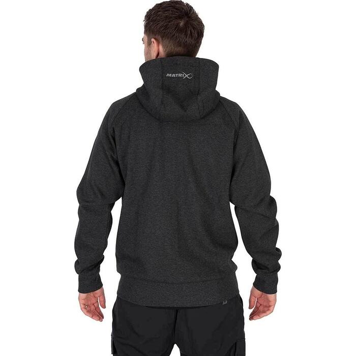 Matrix Charcoal Marl Zip Hoody XXL