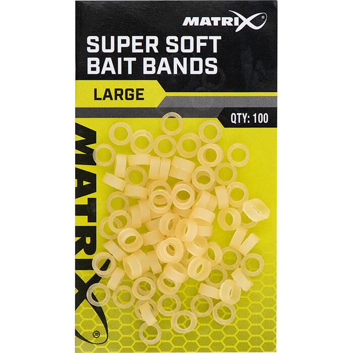 Matrix Super Soft Bait Bands Large 100pcs