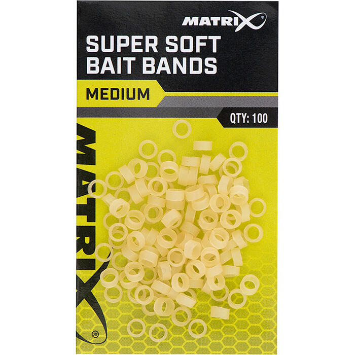 Matrix Super Soft Bait Bands Medium 100pcs