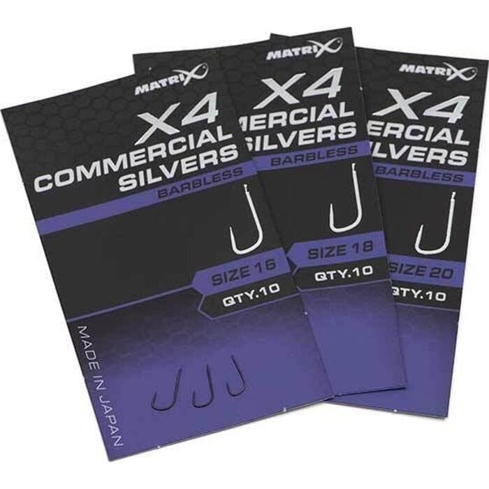 Matrix X4 Commercial Silvers #16 Barbless