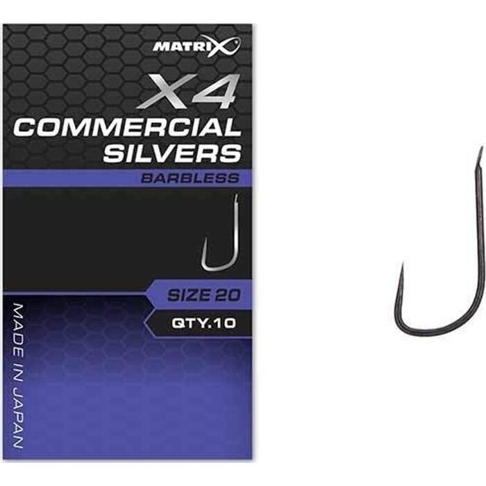 Matrix X4 Commercial Silvers #20 Barbless