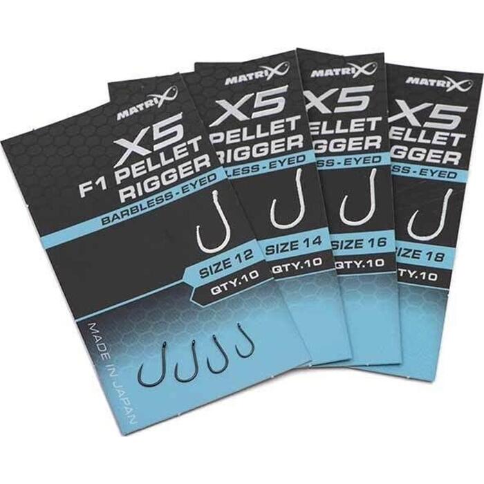 Matrix X5 F1 Pellet Rigger #12 Barbless - Eyed