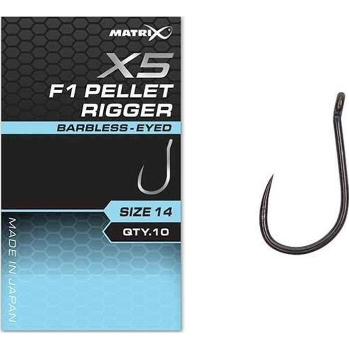 Matrix X5 F1 Pellet Rigger #16 Barbless - Eyed