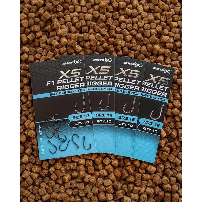 Matrix X5 F1 Pellet Rigger #18 Barbless - Eyed