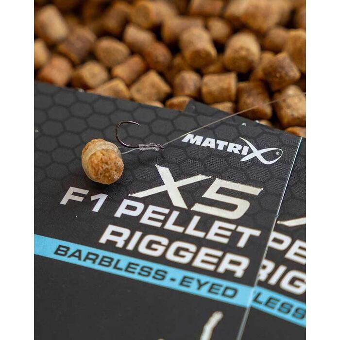 Matrix X5 F1 Pellet Rigger #18 Barbless - Eyed
