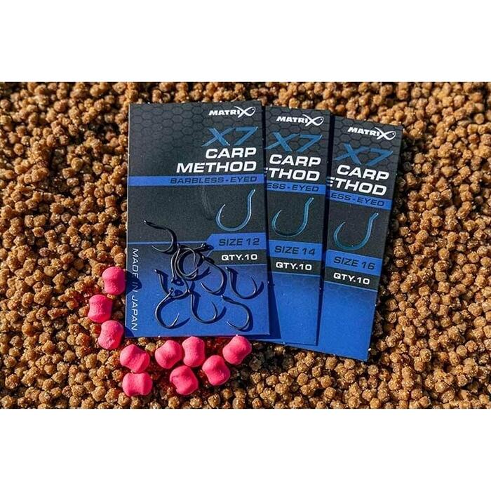Matrix X7 Carp Method #12 Barbless - Eyed
