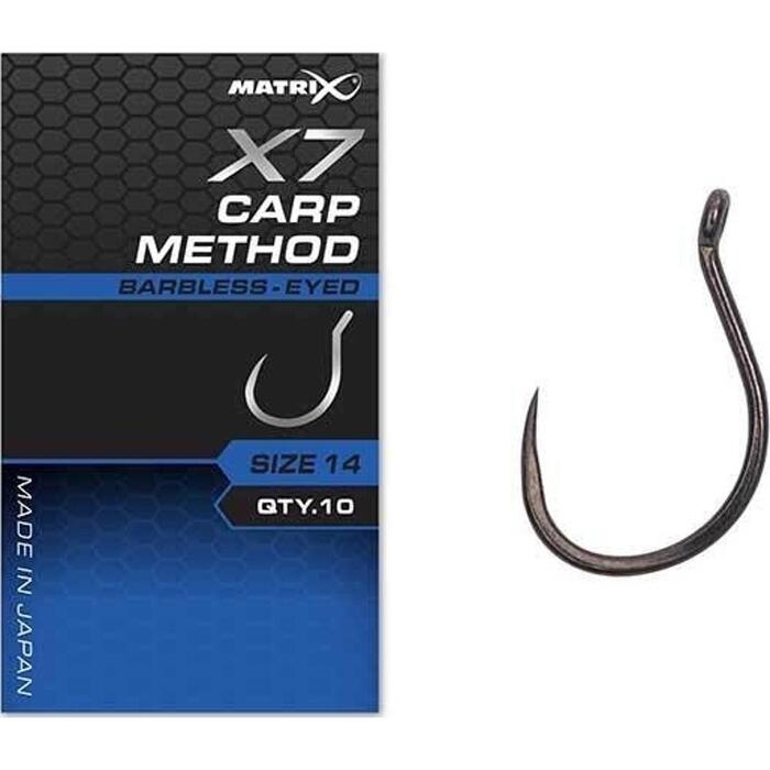 Matrix X7 Carp Method #12 Barbless - Eyed