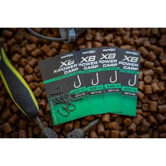 Matrix X8 X-Power Carp #14 Barbless - Eyed