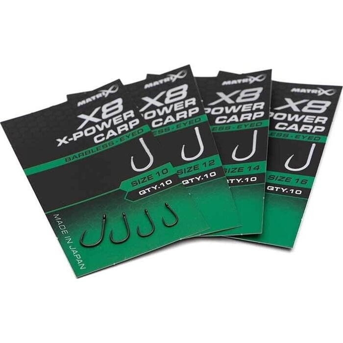 Matrix X8 X-Power Carp #16 Barbless - Eyed