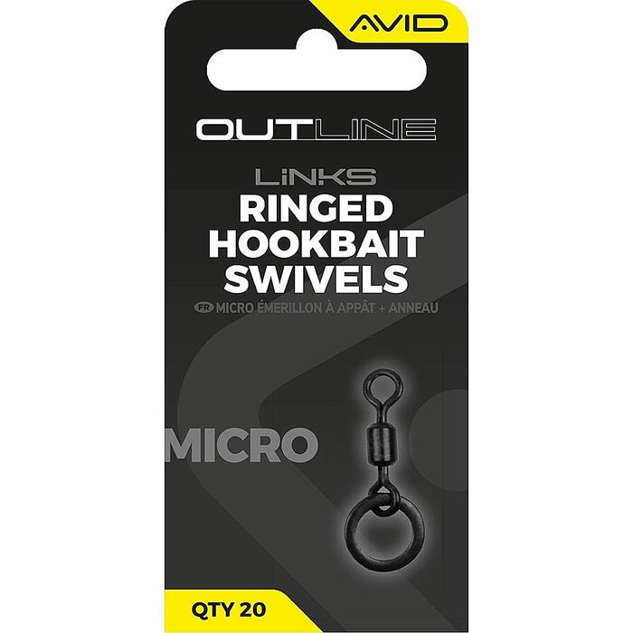 Avid Outline Mirco Ringed Hookbait Swivel #19