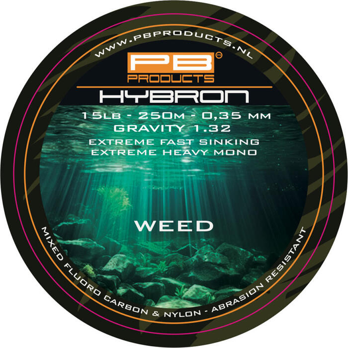 PB Products Hybron 0.35mm 15LB Weed 600m