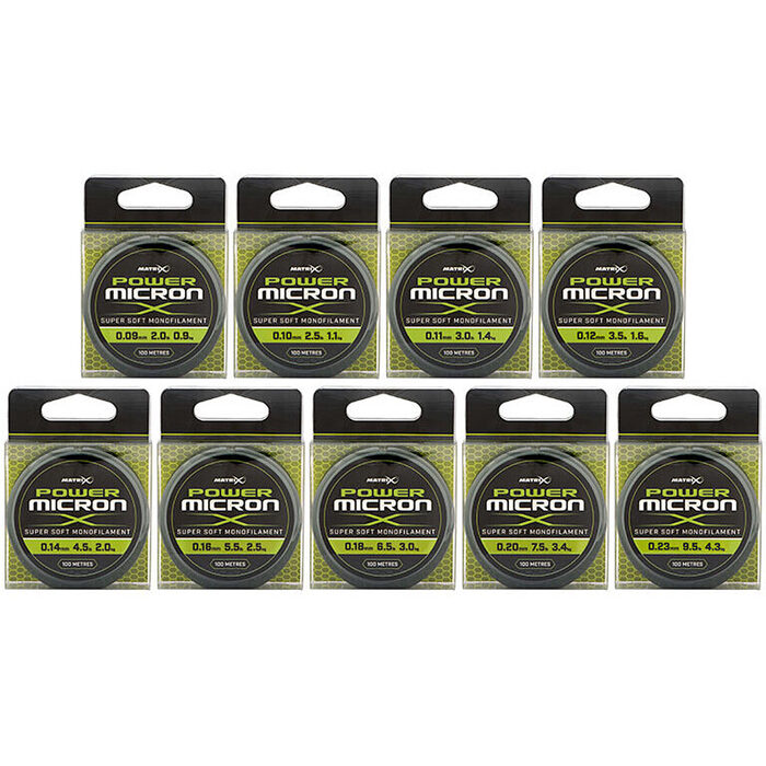 Matrix Power Micron X 100m 0.23mm 9.5lb - 4.3kg