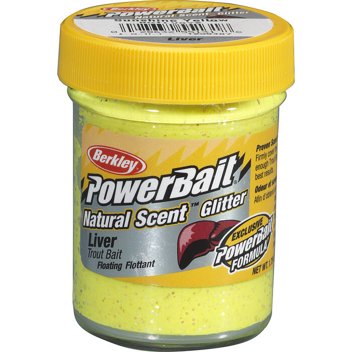 Berkley Powerbait Natural Glitter Liver Sunshine Yellow