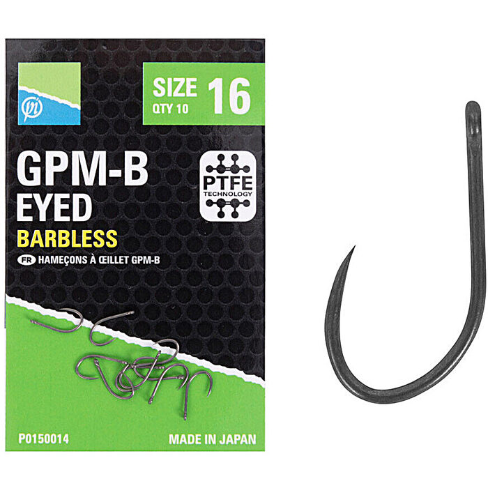 Preston GPM-B Eyed Barbless Size 12
