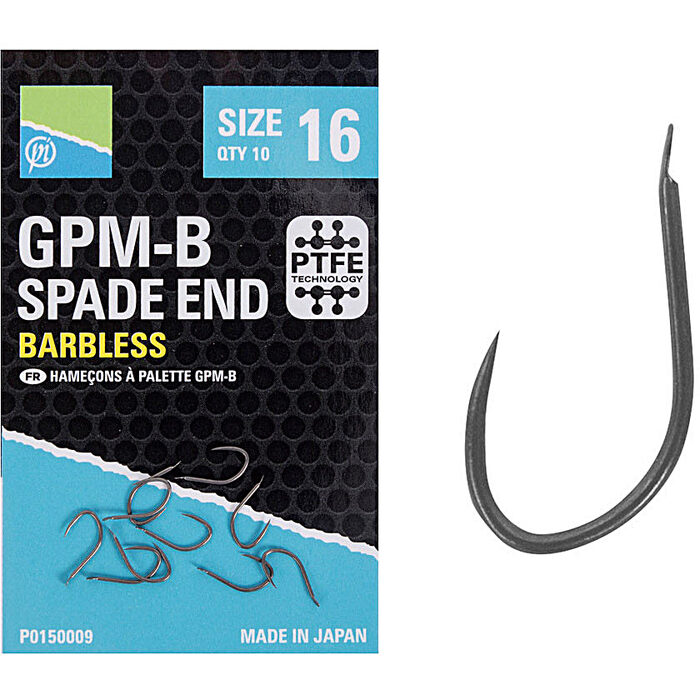 Preston GPM-B Spade End Barbless Size 16