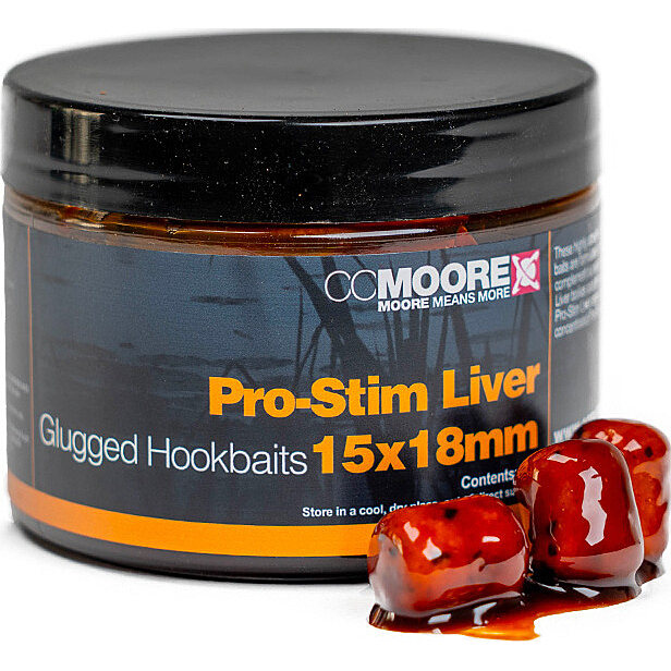 CC Moore Pro-Stim Liver Glugged Hookbaits 15X18mm