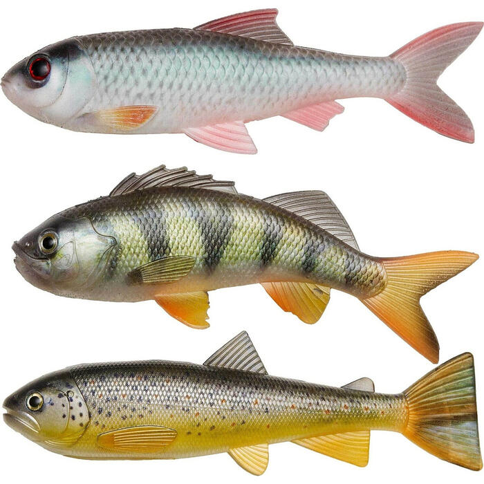 PulzBait Skinz 15cm 3-pack Natural Roach+Natural Perch+Brown Trout