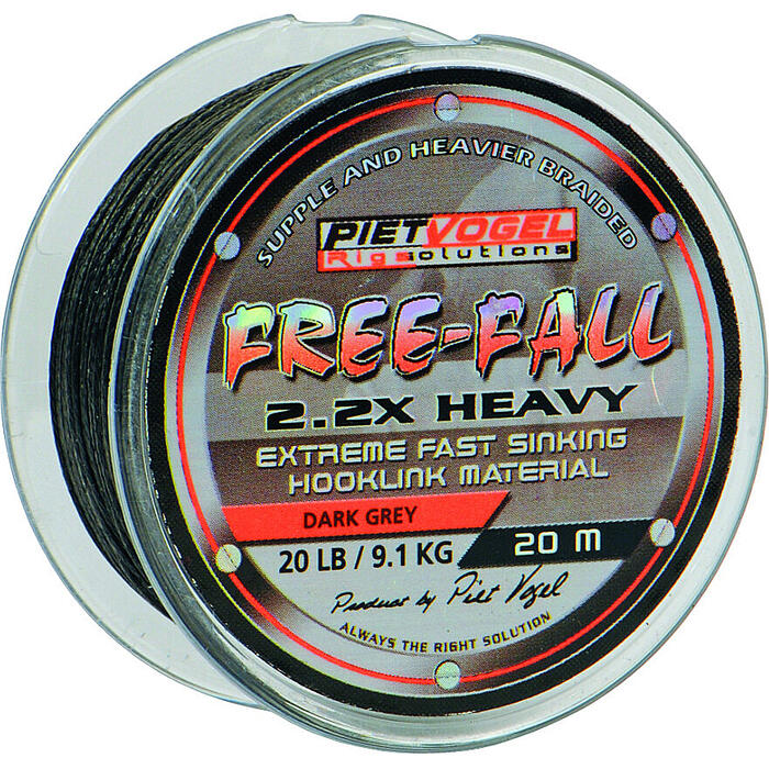 Rig Solutions Free-Fall Hooklink Dark Grey 20m 20lbs