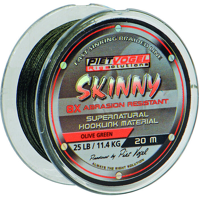 Rig Solutions Skinny Hooklink Green 20m 25lbs
