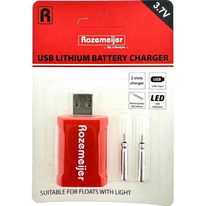 Rozemeijer USB Lithium Battery Charger incl. 2pcs LIR425 battery