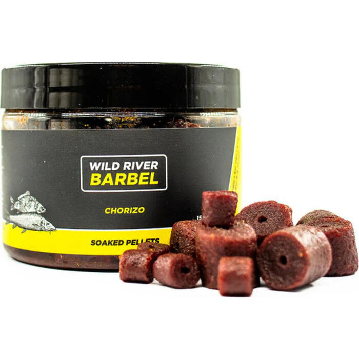 Wild River Barbel Soaked Pellets Chorizo 14mm