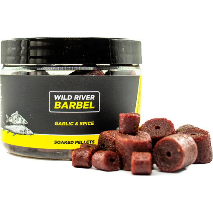 Wild River Barbel Soaked Pellets Garlic & Spice 14mm