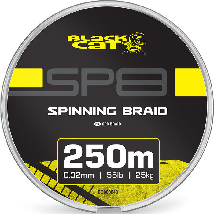 Black Cat SP8-Braid 0.32mm 25kg 250m Sky Grey