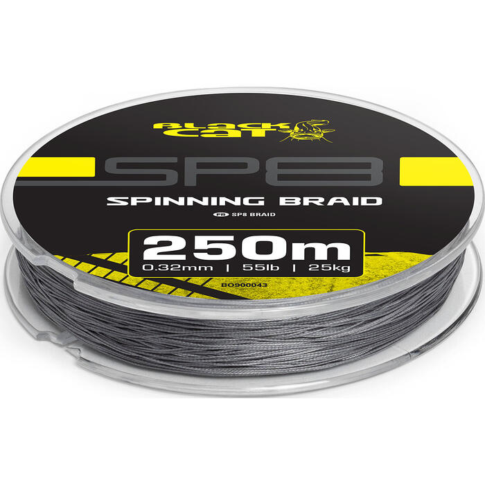 Black Cat SP8-Braid 0.32mm 25kg 250m Sky Grey