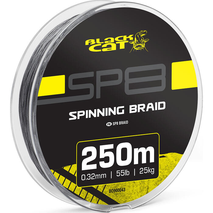 Black Cat SP8-Braid 0.32mm 25kg 250m Sky Grey