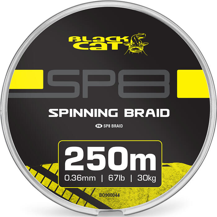 Black Cat SP8-Braid 0.36mm 30kg 250m Sky Grey