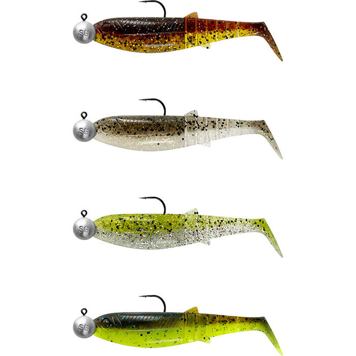 Savage Gear Cannibal Shad 10cm 9gr+10gr #3/0 Clearwater Mix 4+4st