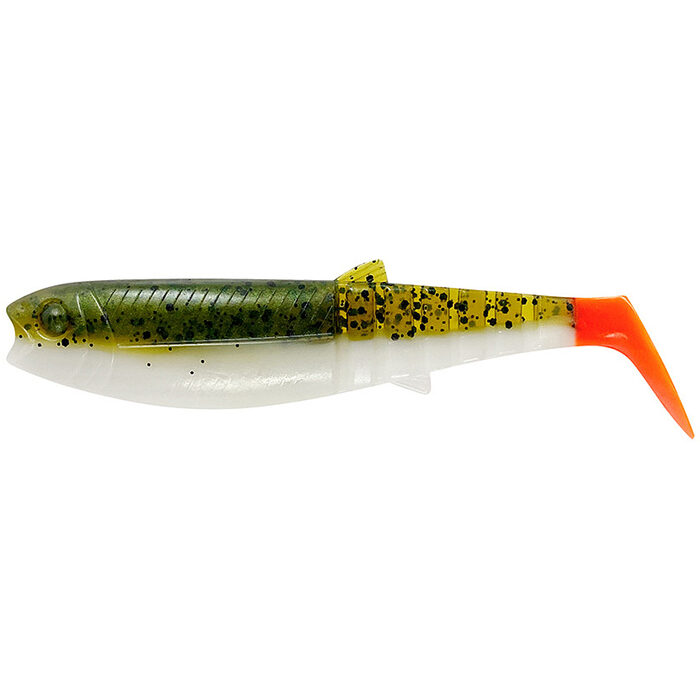 Savage Gear Cannibal Shad 12.5cm 20gr Olive Hot Orange 4st
