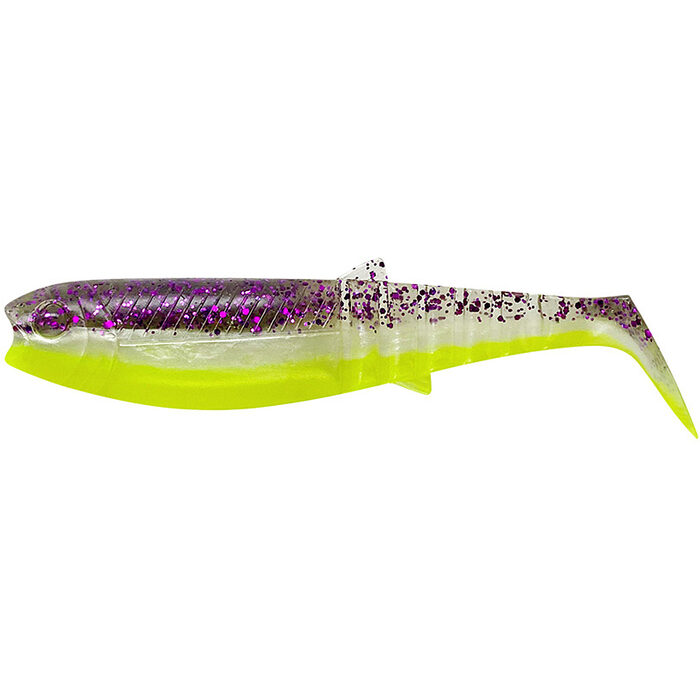Savage Gear Cannibal Shad 12.5cm 20gr Purple Glitter Bomb 4st