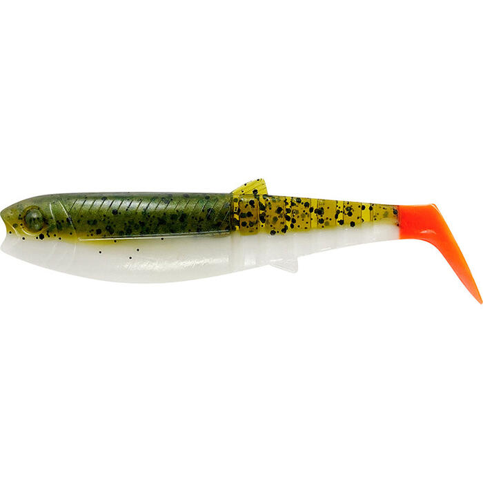 Savage Gear Cannibal Shad 15cm 33gr Olive Hot Orange 2st