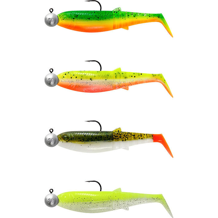 Savage Gear Cannibal Shad 6.8cm 3gr+5gr #1/0 Darkwater Mix 4+4st