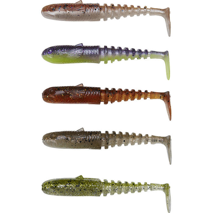 Savage Gear Gobster Shad 9cm 9gr Clear Water Mix 5pcs
