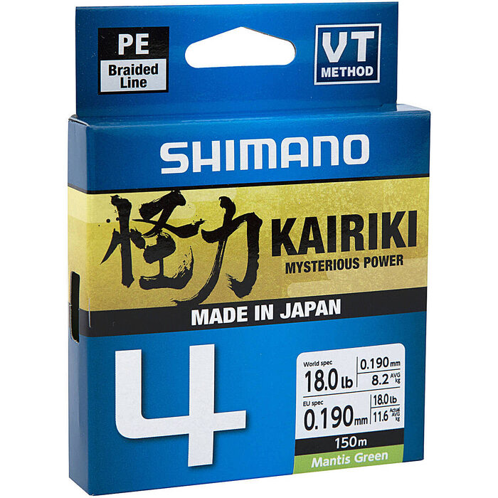 Shimano Kairiki 4 Mantis Green 150m 0.21mm