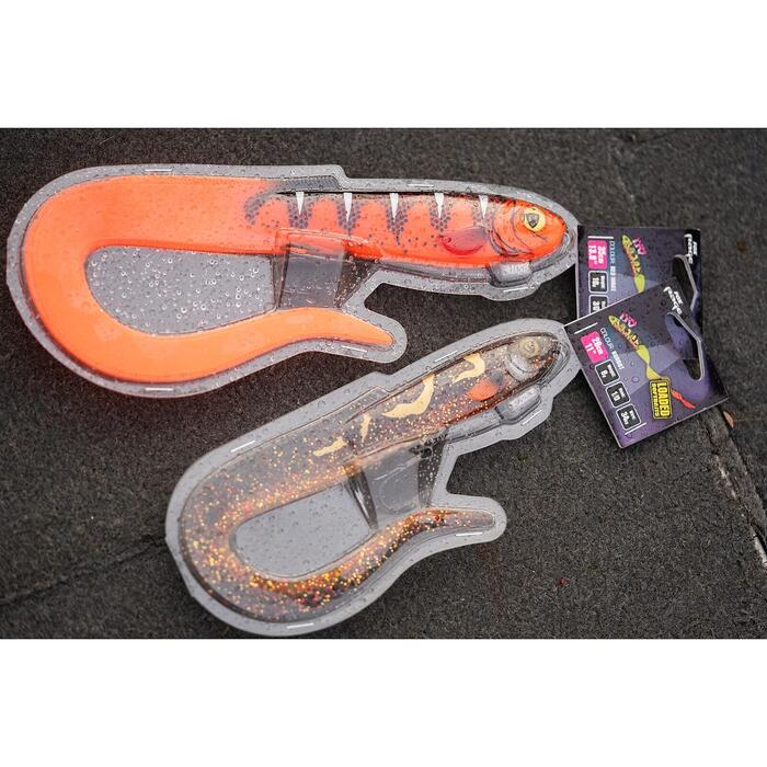 Fox Rage Slick Eel Loaded 35cm 102gr Size 3/0 - Hot Olive