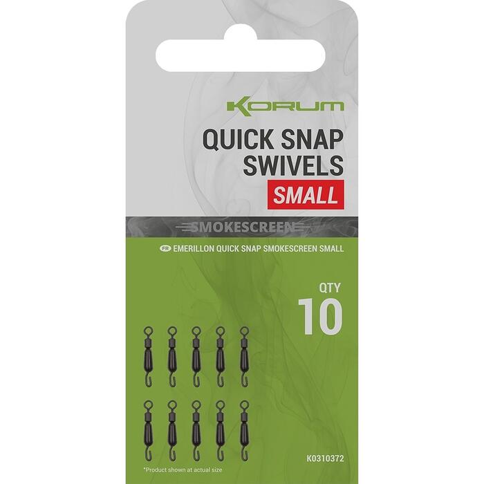 Korum Smokescreen Quick Snap Swivel Small