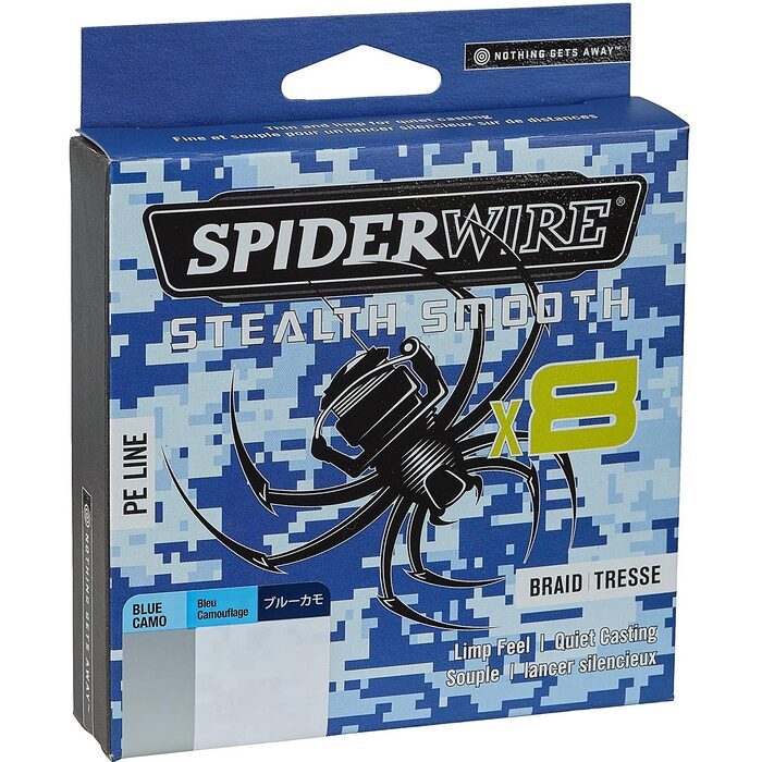 Spiderwire Stealth Smooth 8 Blue Camo 300m 0.11mm